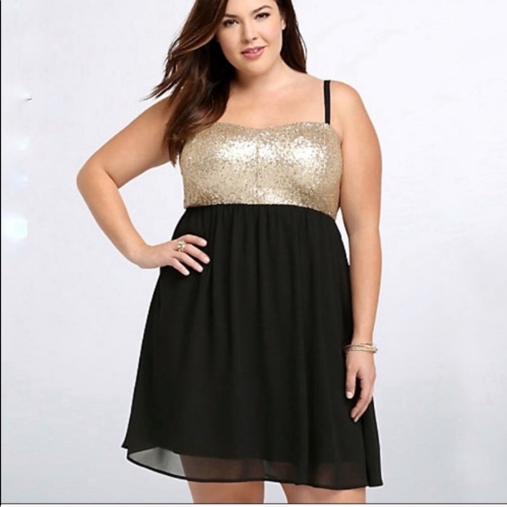 Torrid Sequence and Black dress